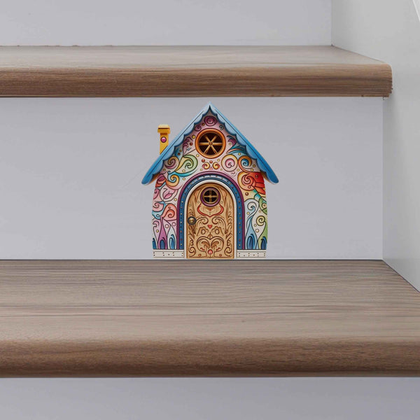 Swirly Whirly Fairy Door Decal - My Wonderful Walls