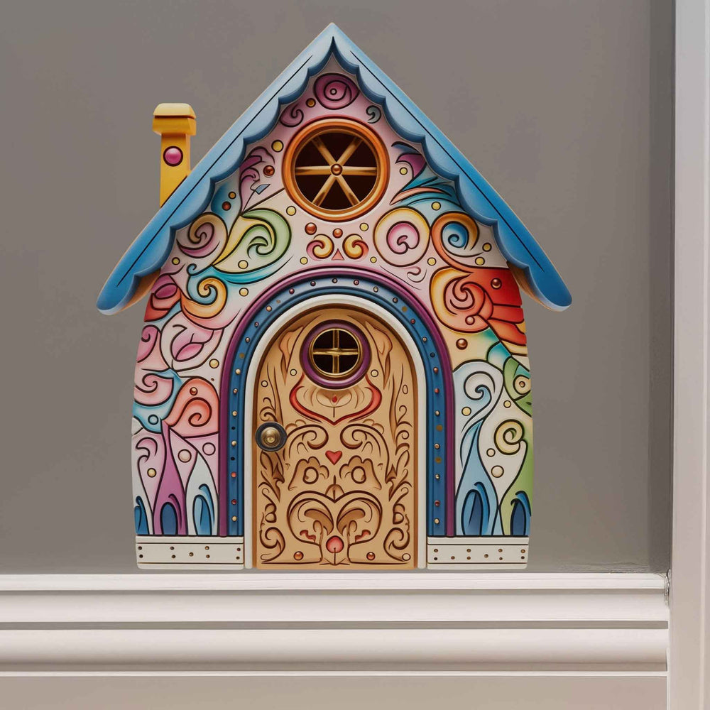 Swirly Whirly Fairy Door Decal - My Wonderful Walls