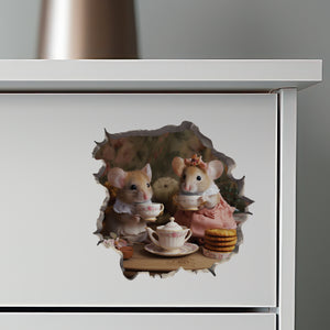 Tea Time Mouse Hole Decal