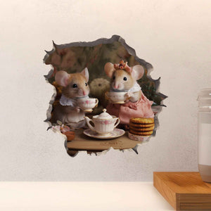 Tea Time Mouse Hole Decal - My Wonderful Walls
