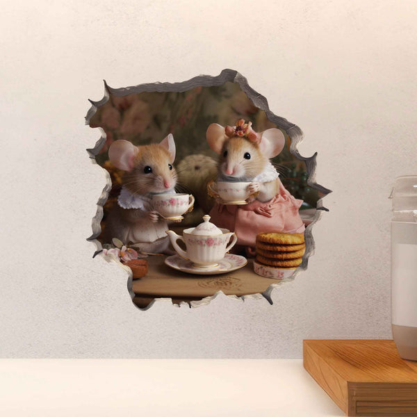 Tea Time Mouse Hole Decal - My Wonderful Walls
