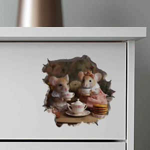 Tea Time Mouse Hole Decal - My Wonderful Walls