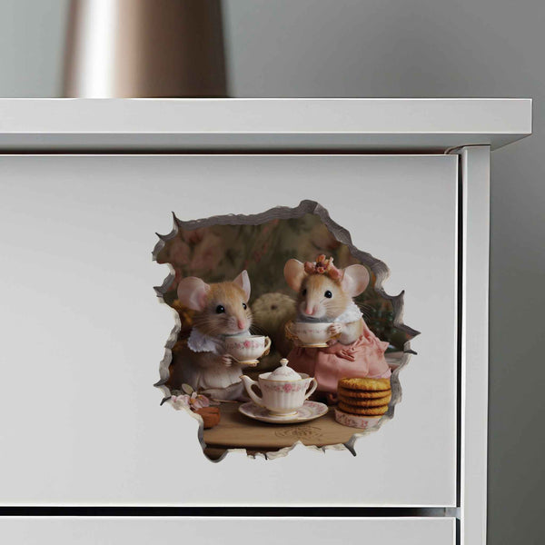 Tea Time Mouse Hole Decal - My Wonderful Walls