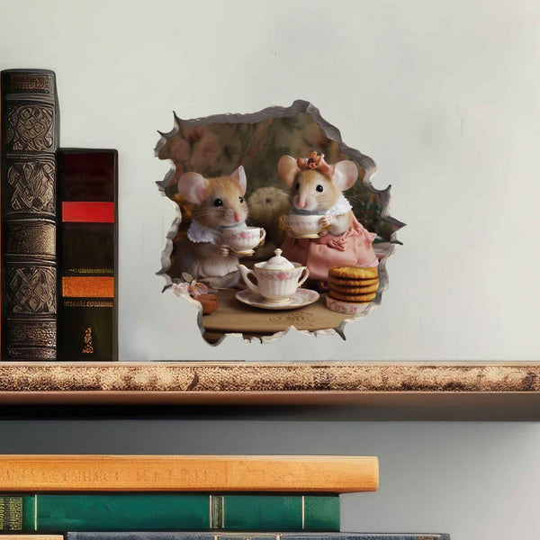 Tea Time Mouse Hole Decal - My Wonderful Walls