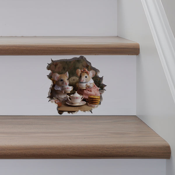 Tea Time Mouse Hole Decal