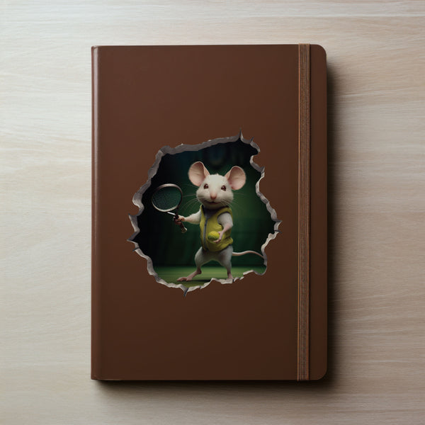 Tennis Mouse decal on notebook