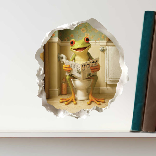Toilet Frog Hole Decal - My Wonderful Walls