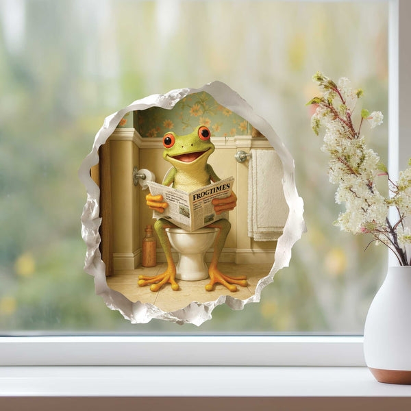 Toilet Frog Hole Decal - My Wonderful Walls