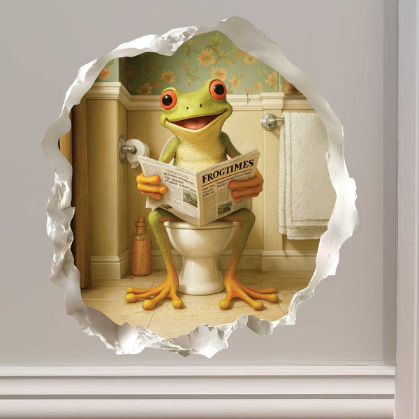 Toilet Frog Hole Decal - My Wonderful Walls