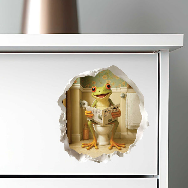 Toilet Frog Hole Decal - My Wonderful Walls