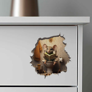 Toilet Mouse Hole Decal - My Wonderful Walls