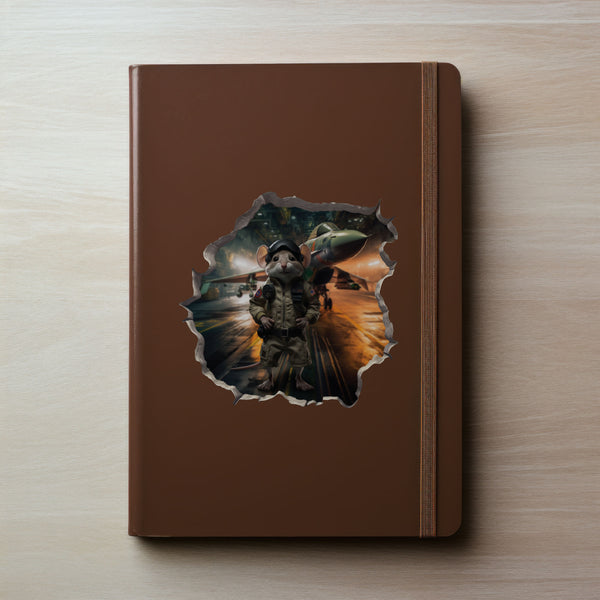 Top Gun Navy Pilot Mouse Decal on notebook