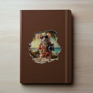 Tourist with Camera Mouse decal on notebook
