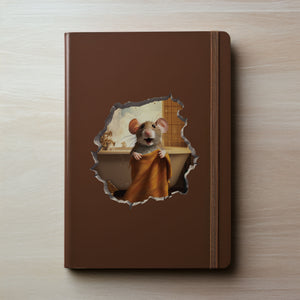 Bath Towel Mouse decal on notebook