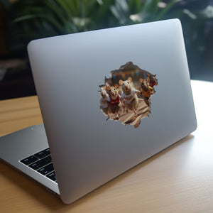 Track Runner Mouse decal on laptop