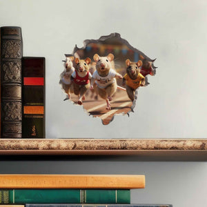 Track Runner Mouse Hole Decal - My Wonderful Walls