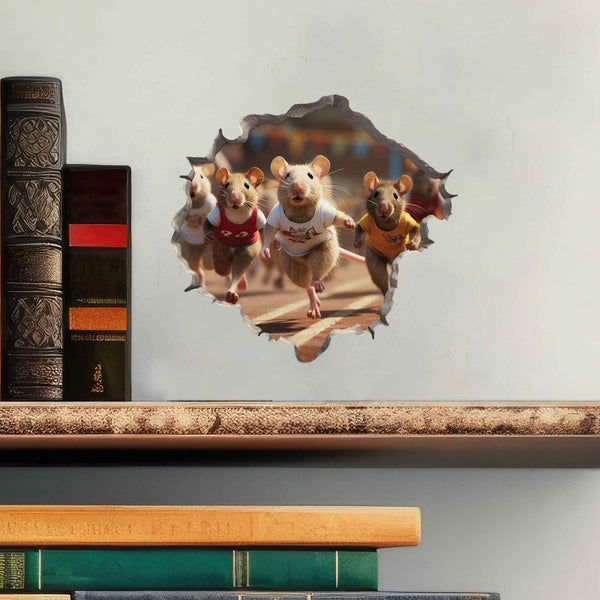 Track Runner Mouse Hole Decal - My Wonderful Walls