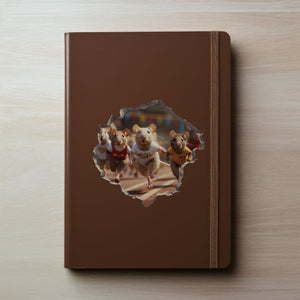 Track Runner Mouse decal on notebook