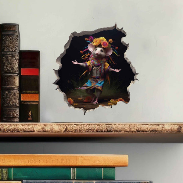 Tribal Dancer Mouse Hole Decal - My Wonderful Walls