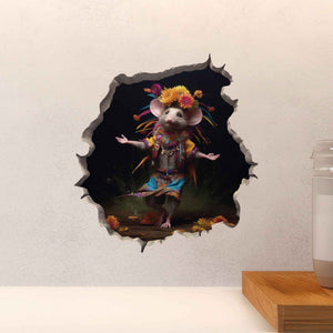 Tribal Dancer Mouse Hole Decal - My Wonderful Walls