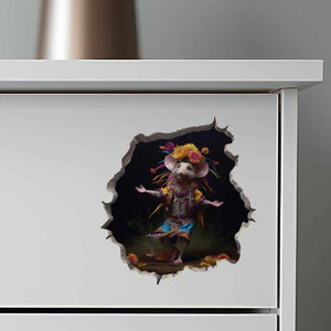 Tribal Dancer Mouse Hole Decal - My Wonderful Walls