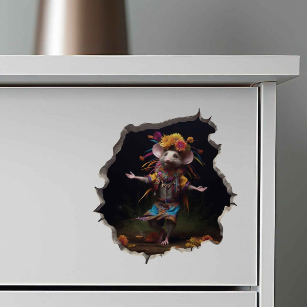 Tribal Dancer Mouse Hole Decal - My Wonderful Walls