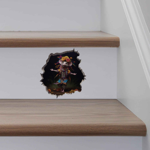 Tribal Dancer Mouse Hole Decal - My Wonderful Walls