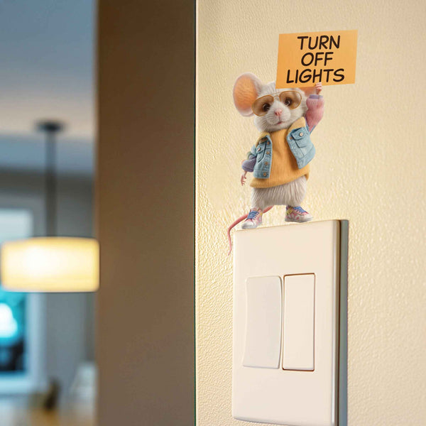 Turn Off Lights Reminder Mouse Decal - My Wonderful Walls