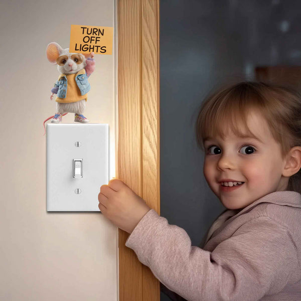 Turn Off Lights Reminder Mouse Decal - My Wonderful Walls
