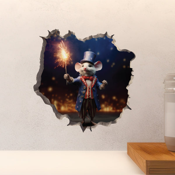 Uncle Sam Mouse decal on countertop
