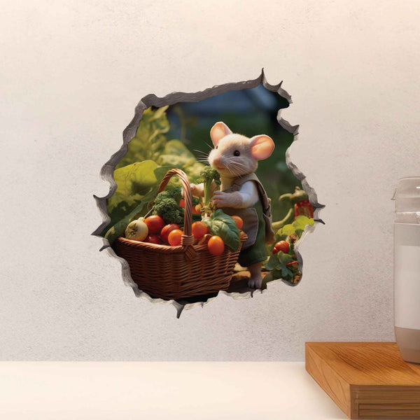 Vegetable Garden Mouse Hole Decal - My Wonderful Walls