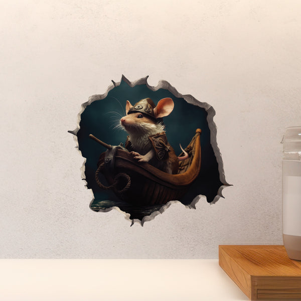Viking Mouse decal above countertop