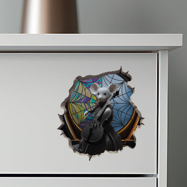 Wednesday Mouse decal on dresser