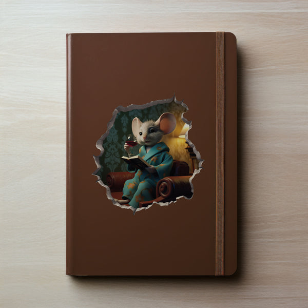 Wine Time Mouse decal on notebook