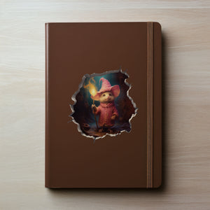 Wizard Mouse decal on notebook