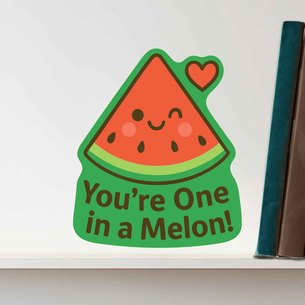 You're One in a Melon Watermelon Pun Decal - My Wonderful Walls