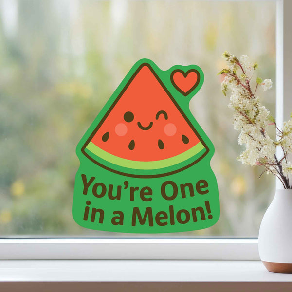 You're One in a Melon Watermelon Pun Decal - My Wonderful Walls