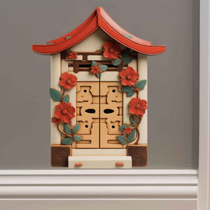 Zen Bloom Fairy Door Decal - My Wonderful Walls