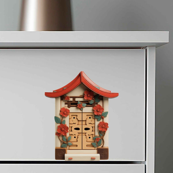 Zen Bloom Fairy Door Decal - My Wonderful Walls