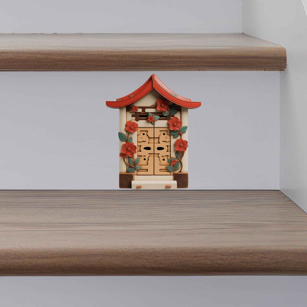 Zen Bloom Fairy Door Decal - My Wonderful Walls