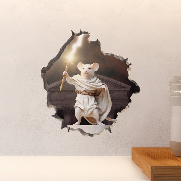 Zeus Mouse decal on countertop