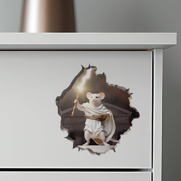 Zeus Mouse decal on dresser