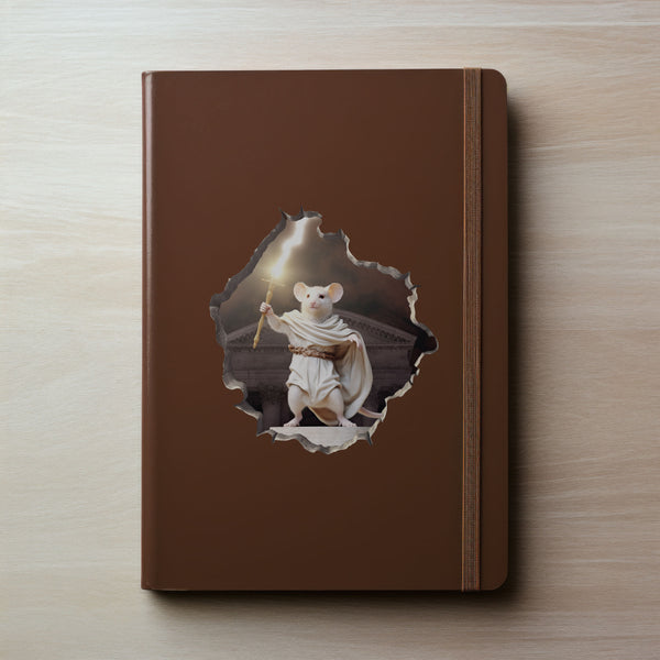Zeus Mouse decal on notebook