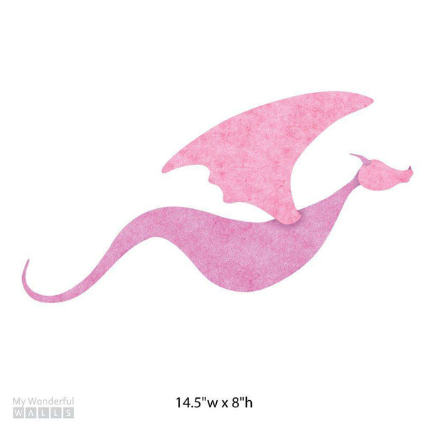 Pink Flying Dragon Wall Sticker