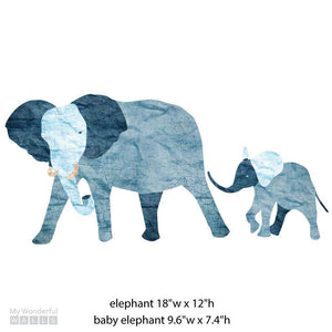 Elephant Duo Wall Sticker Set