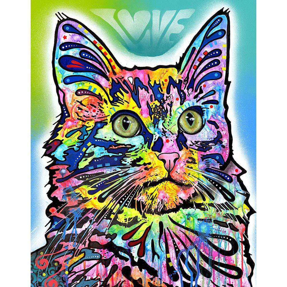 Angora Cat Wall Sticker Decal - Animal Pop Art by Dean Russo