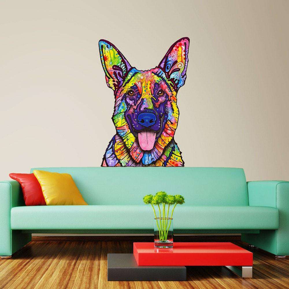 Dogs Never Lie German Shepherd Wall Decal Cut Out - Animal Pop Art by Dean Russo