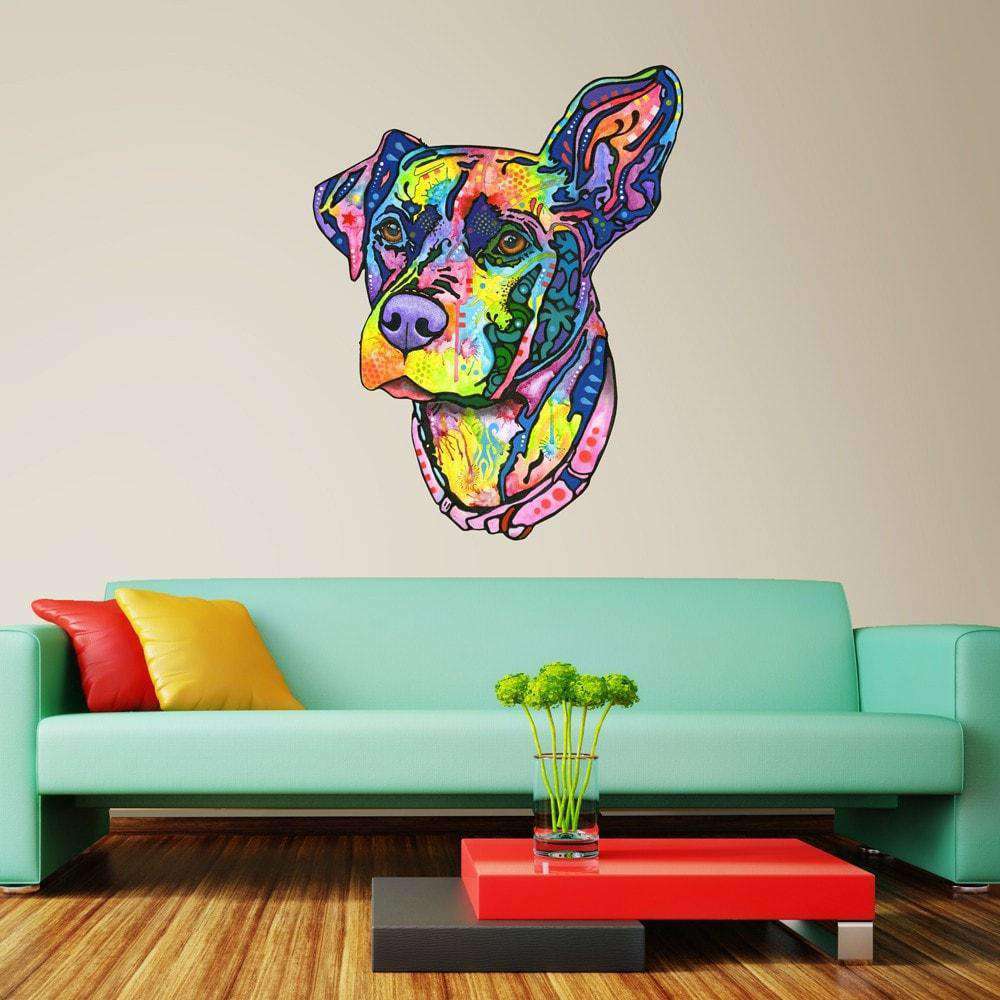 Keen Dog Wall Sticker Cut Out - Animal Pop Art by Dean Russo