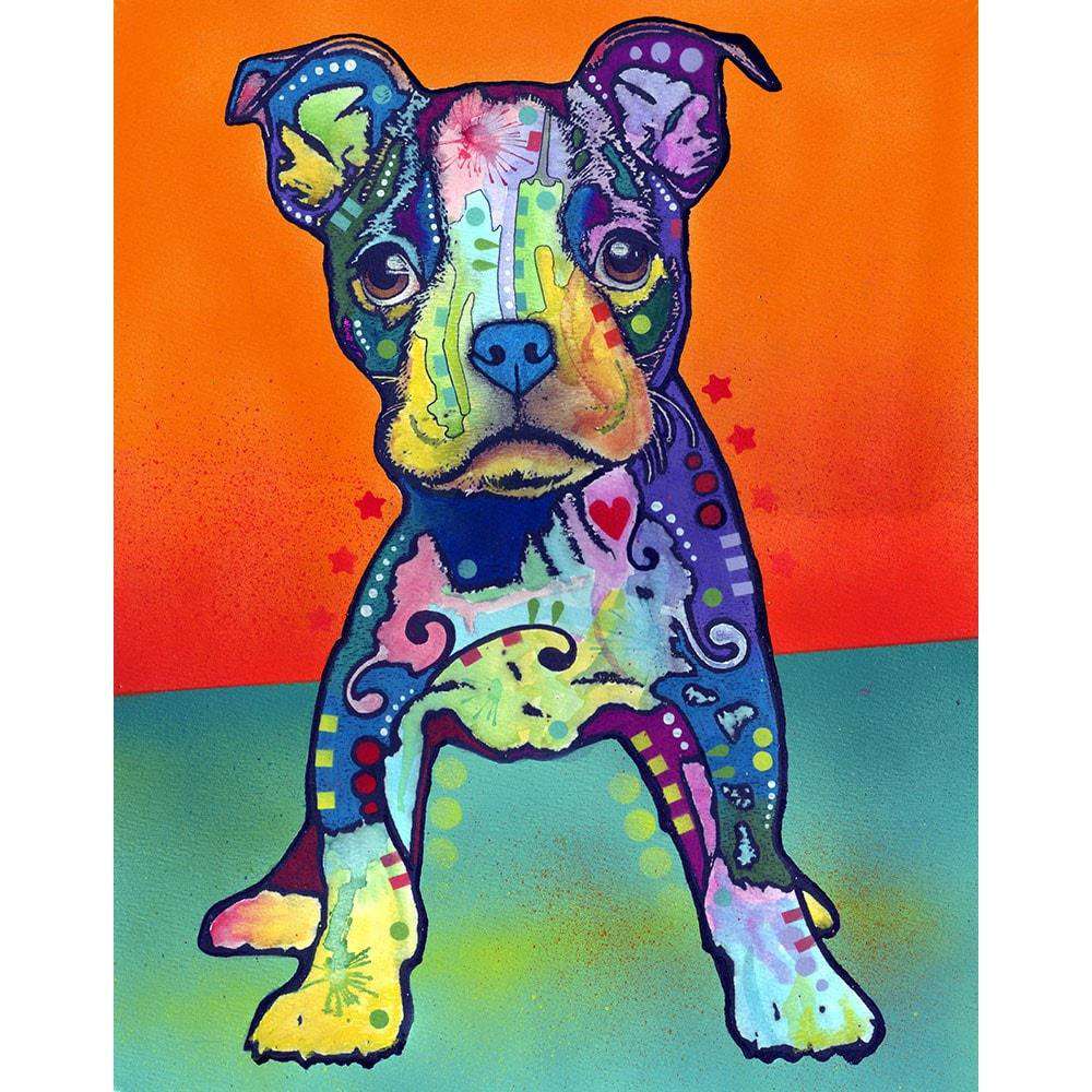 On My Own Pit Bull Puppy Wall Sticker Decal - Animal Pop Art by Dean Russo