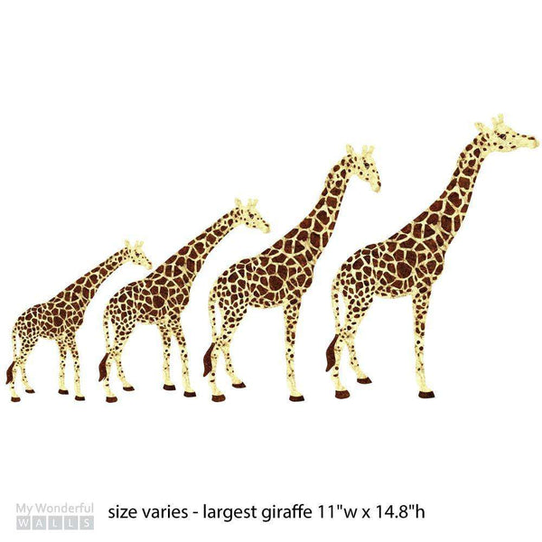 Giraffe Stickers - Set of 4
